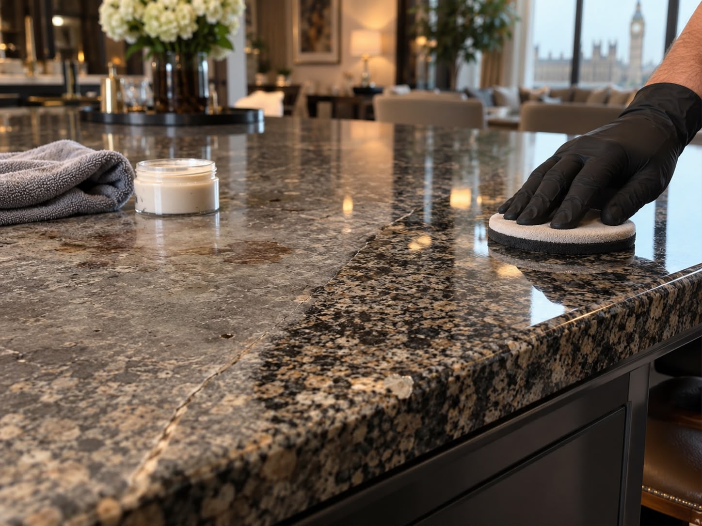Granite Restoration in London: Chips, Cracks, Stains & Polishing